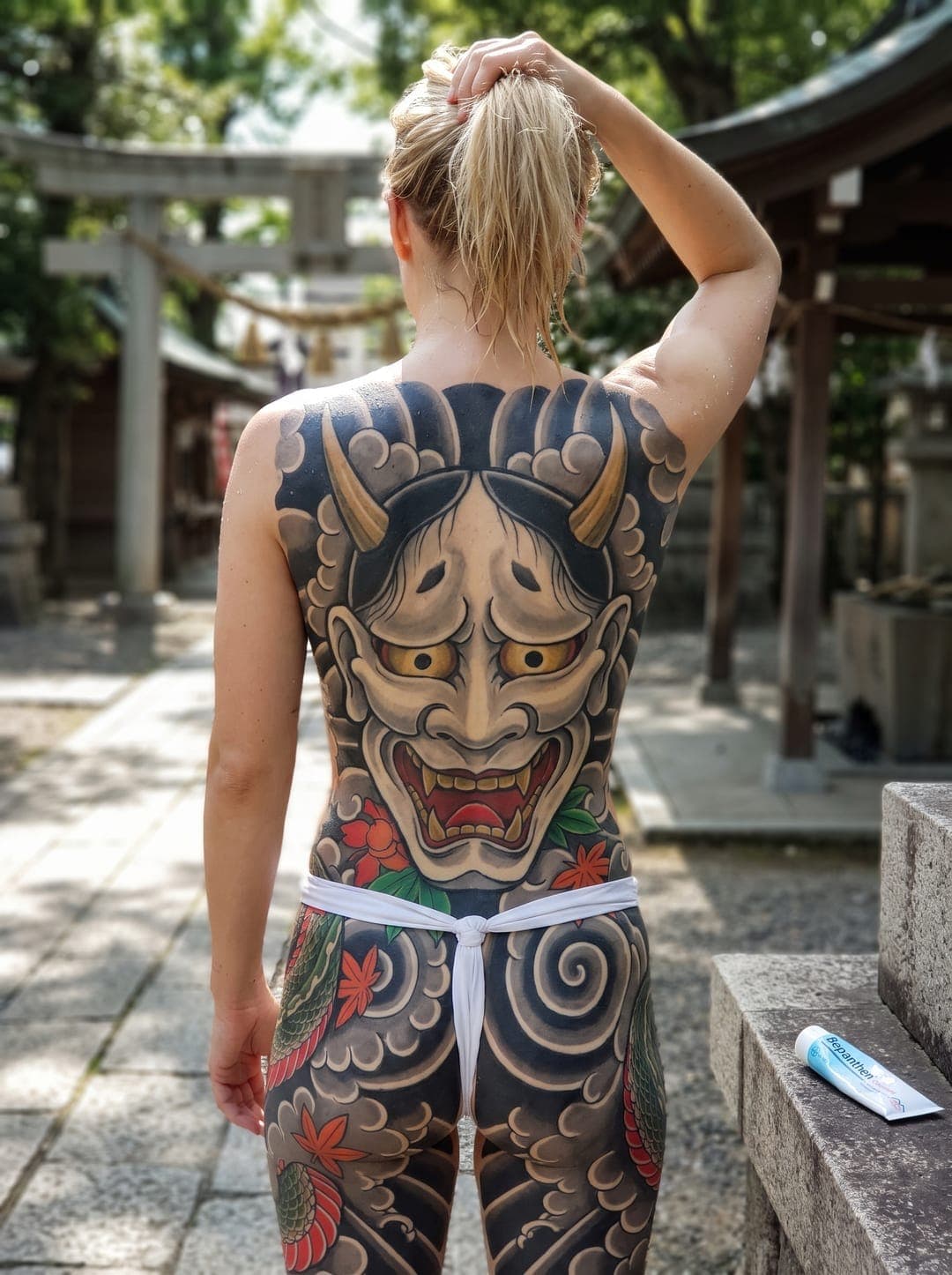 Hannya backpiece at a shrine
