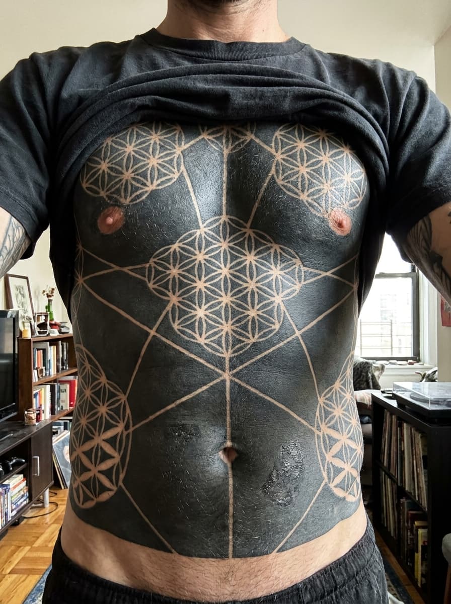 Torso — watching my own chest go black