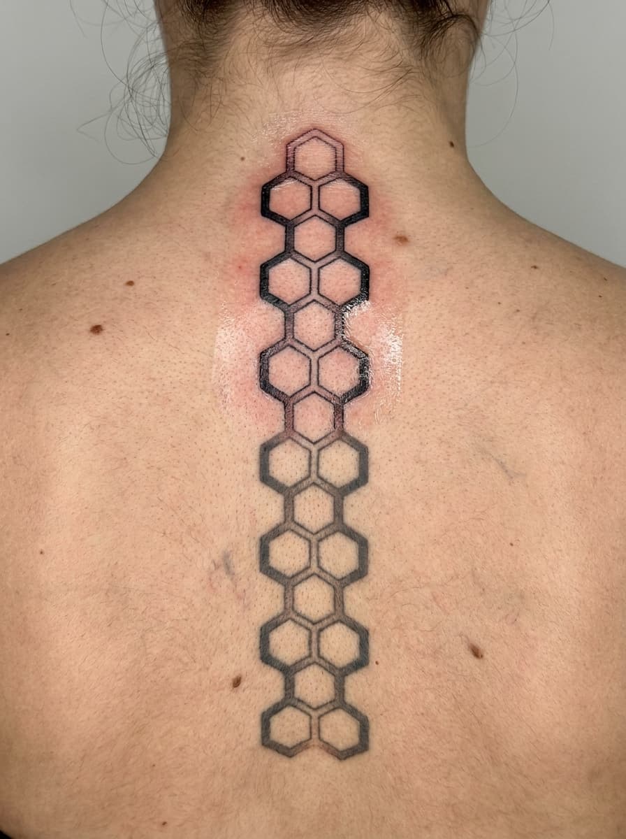 Spine axis — the foundation goes in