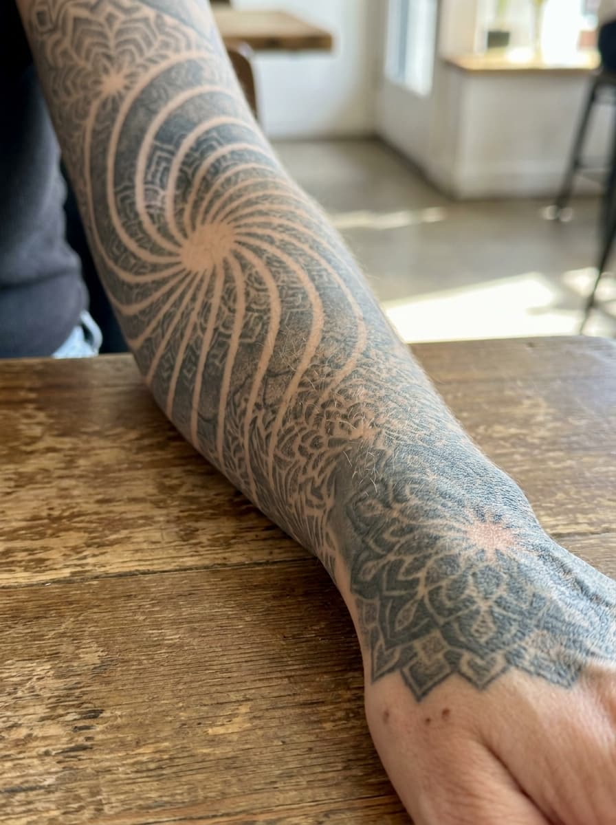 Left arm — built on the golden ratio