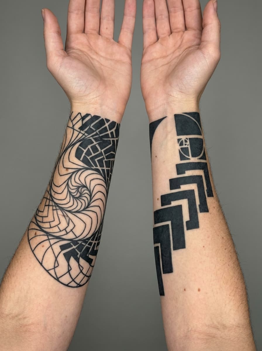 Right arm — Fibonacci, because of course