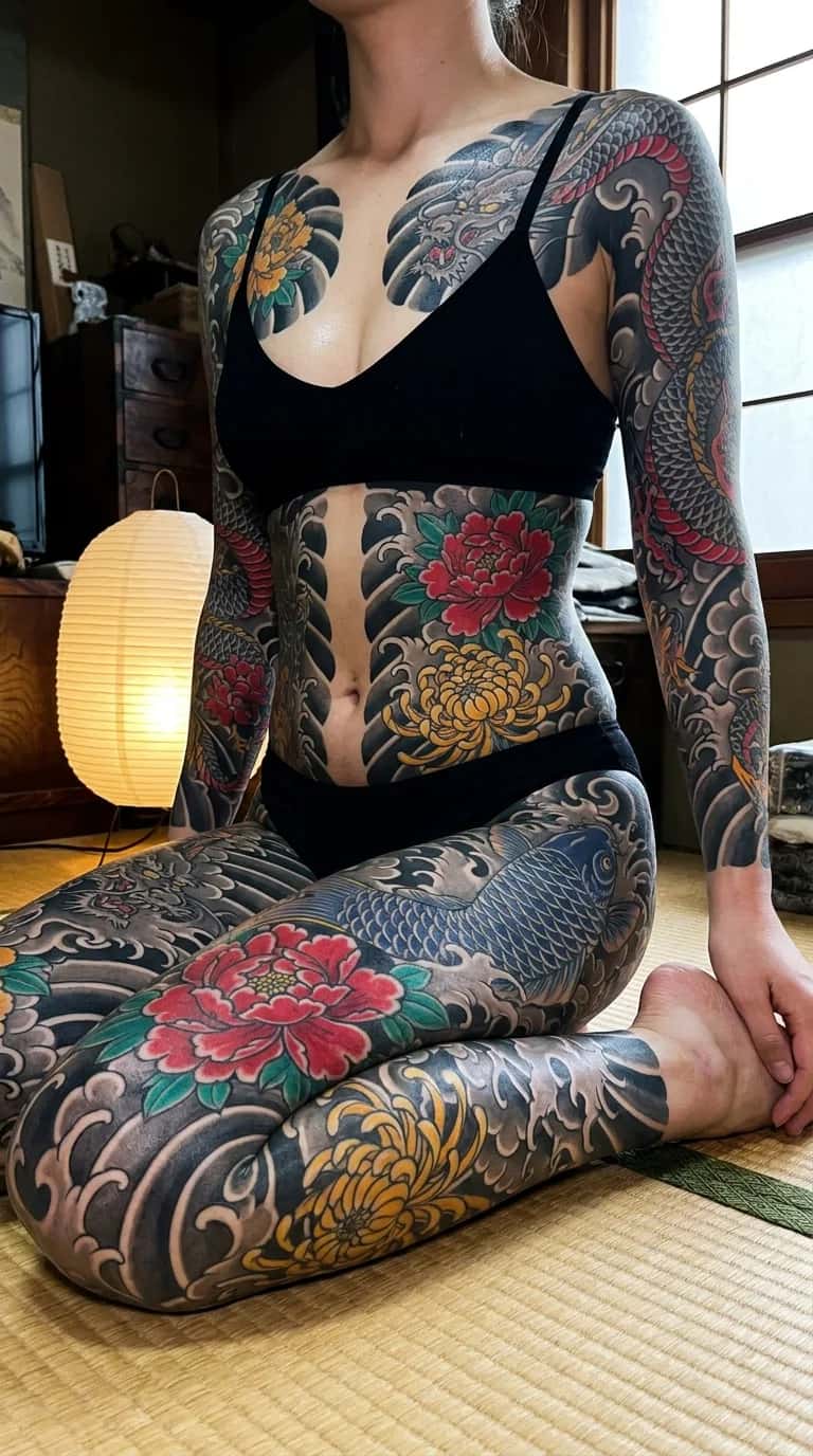 Japanese (Irezumi) tattoo idea on a woman