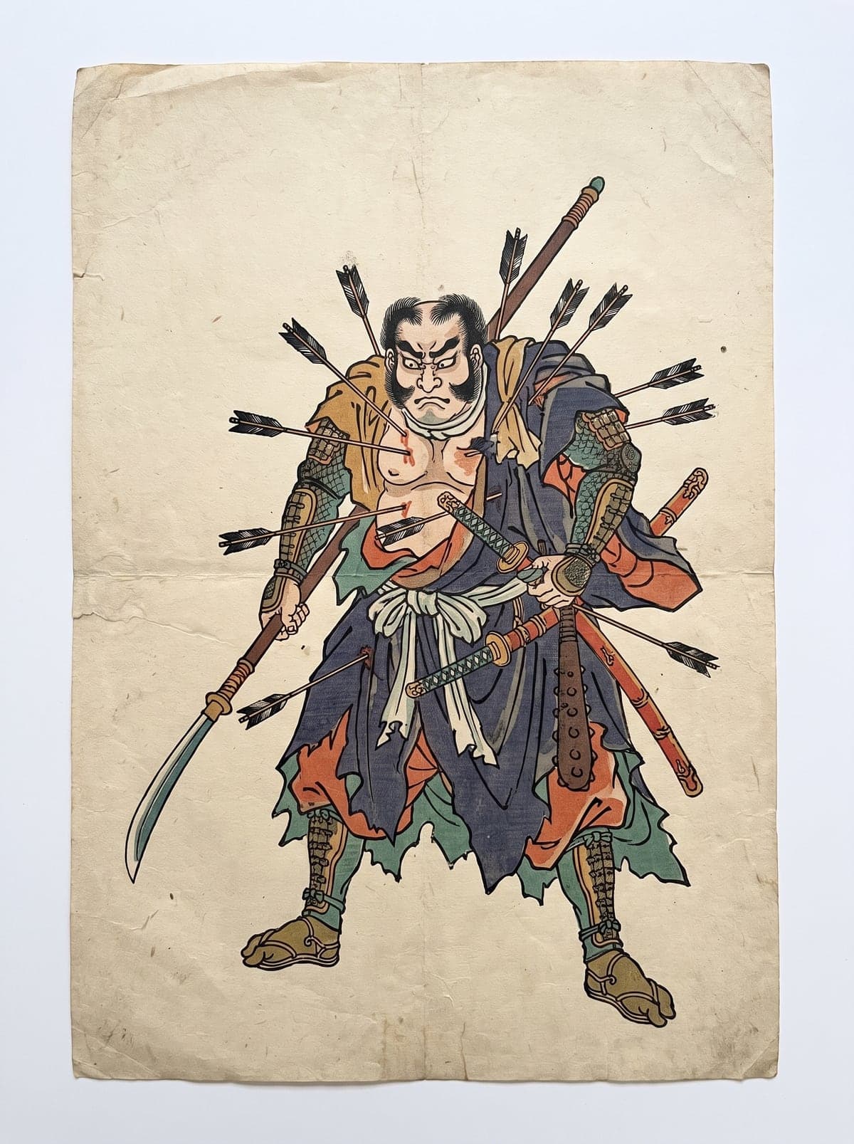 Benkei (Musashibō Benkei) irezumi art plate
