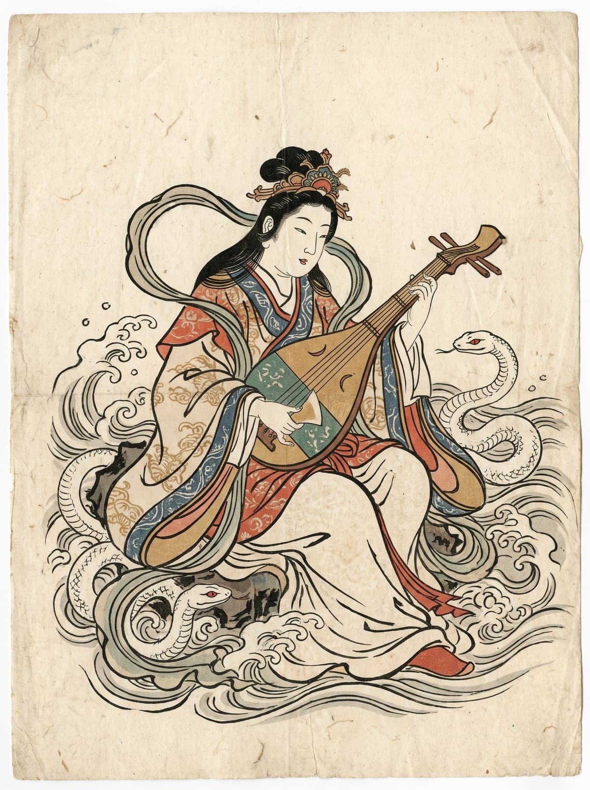 Benzaiten (Benzaiten / Benten) irezumi art plate