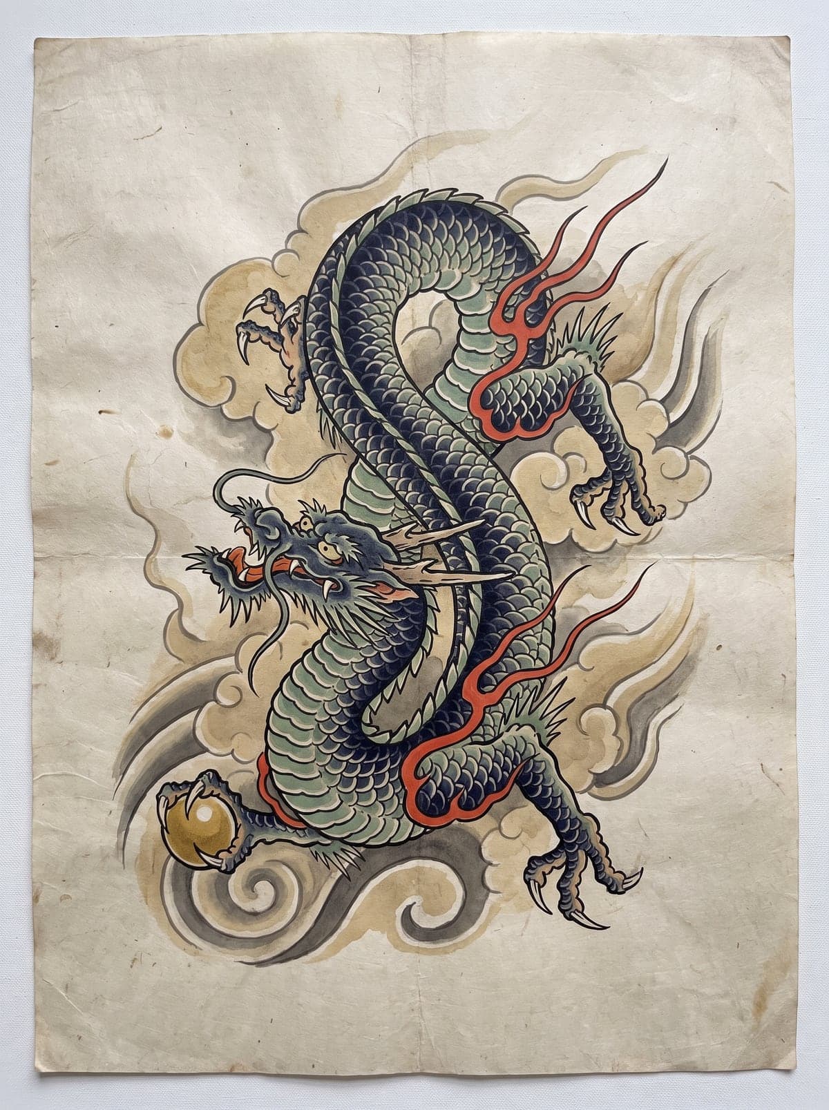 Dragon (Ryu) irezumi art plate