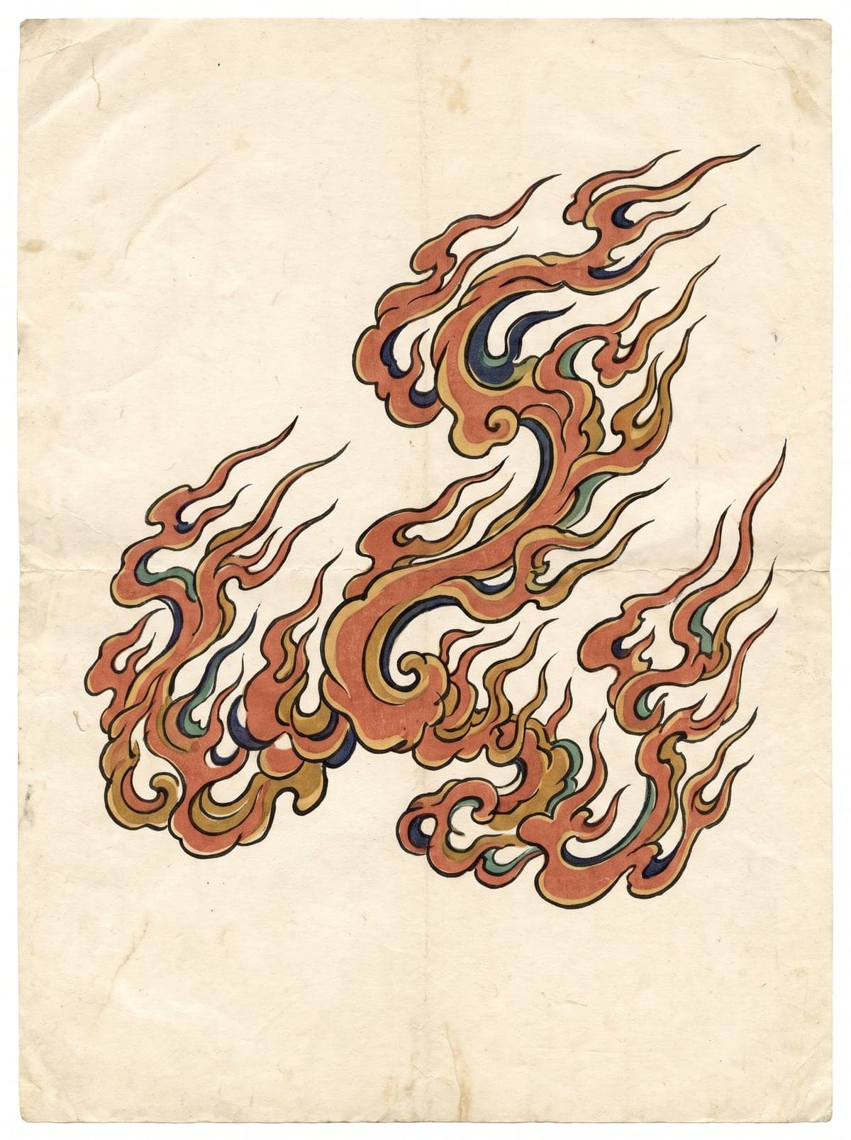 Fire (Honō) irezumi art plate