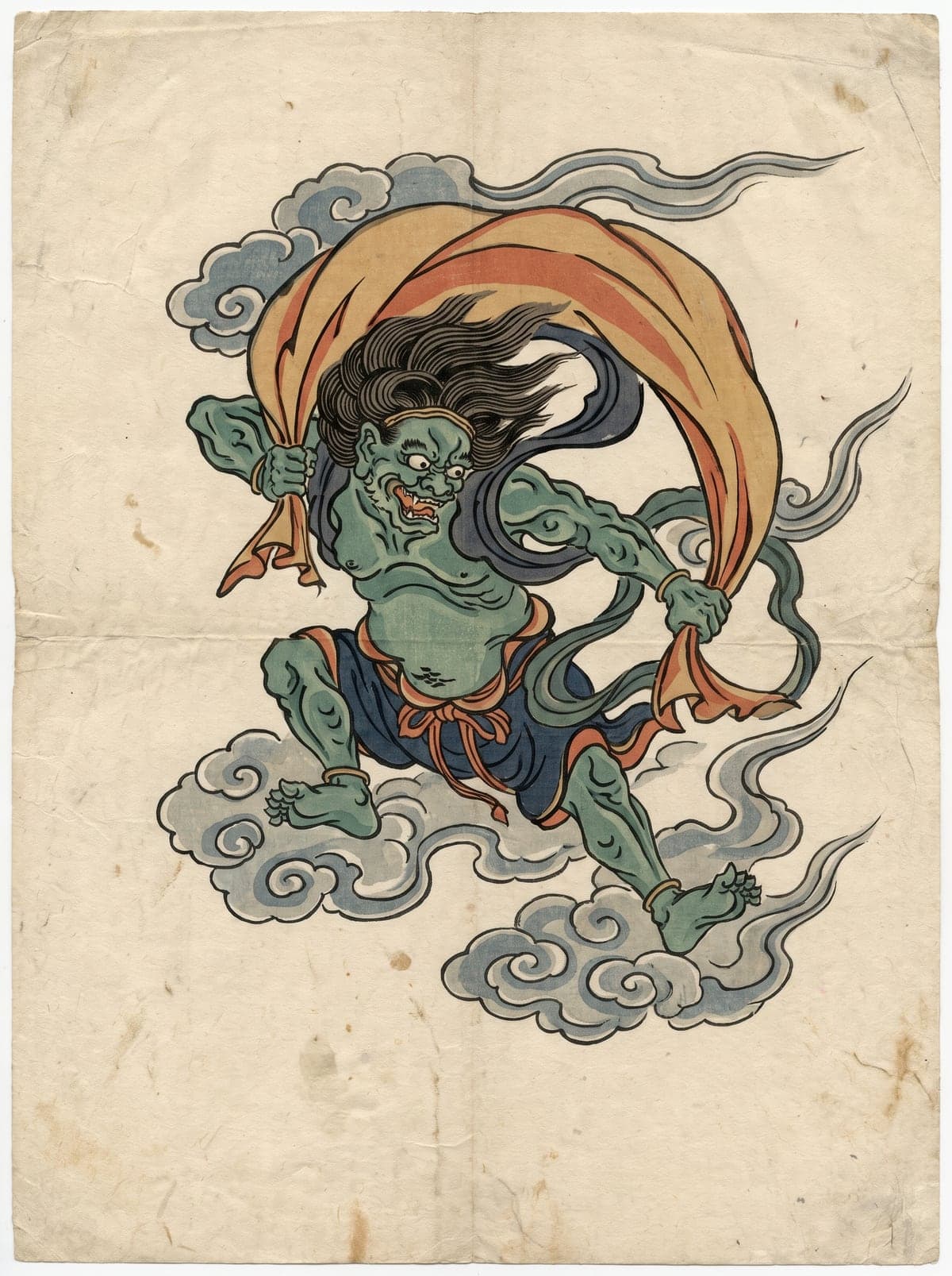 Fujin (Fūjin) irezumi art plate