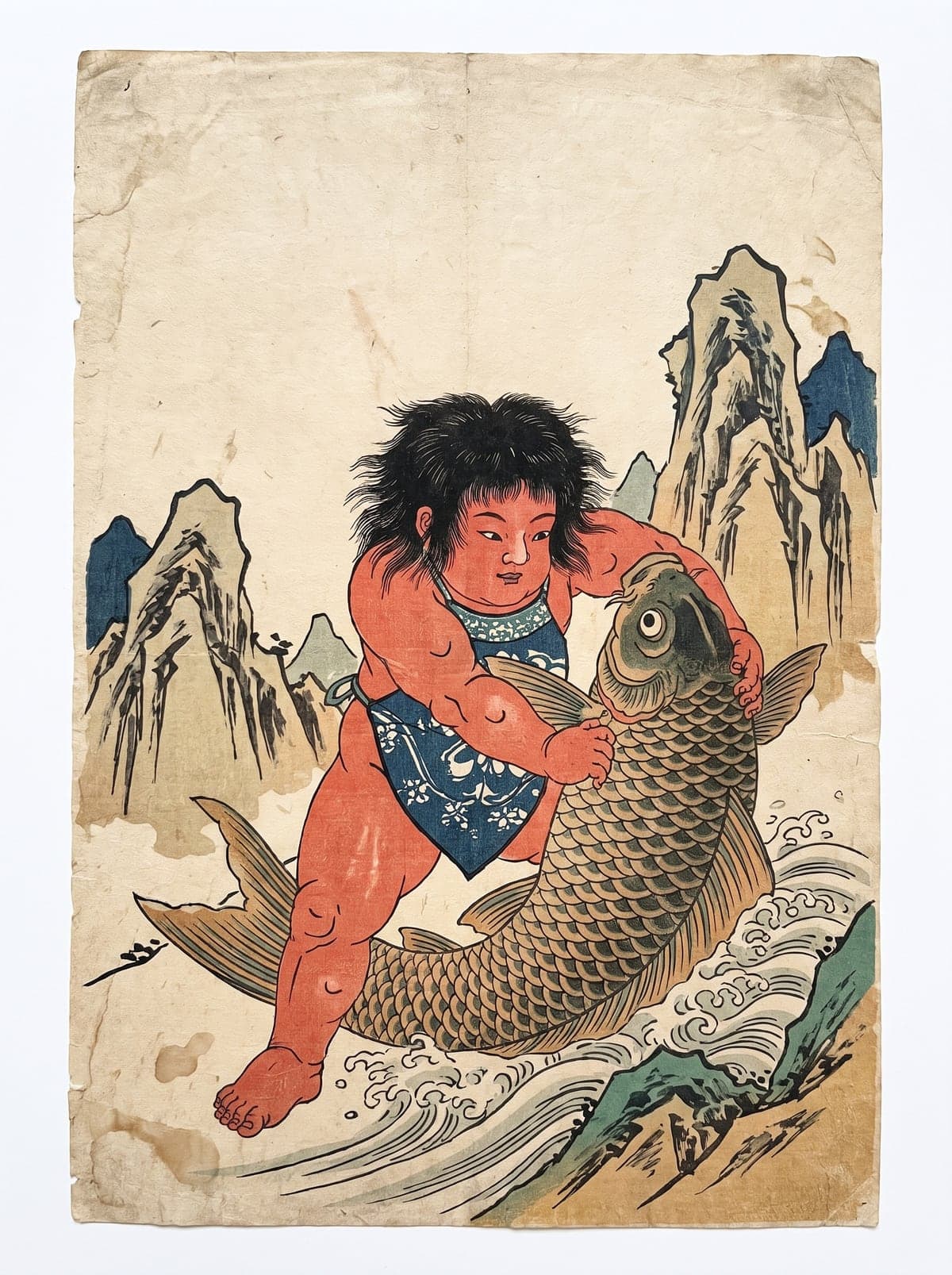 Kintaro (Kintarō) irezumi art plate