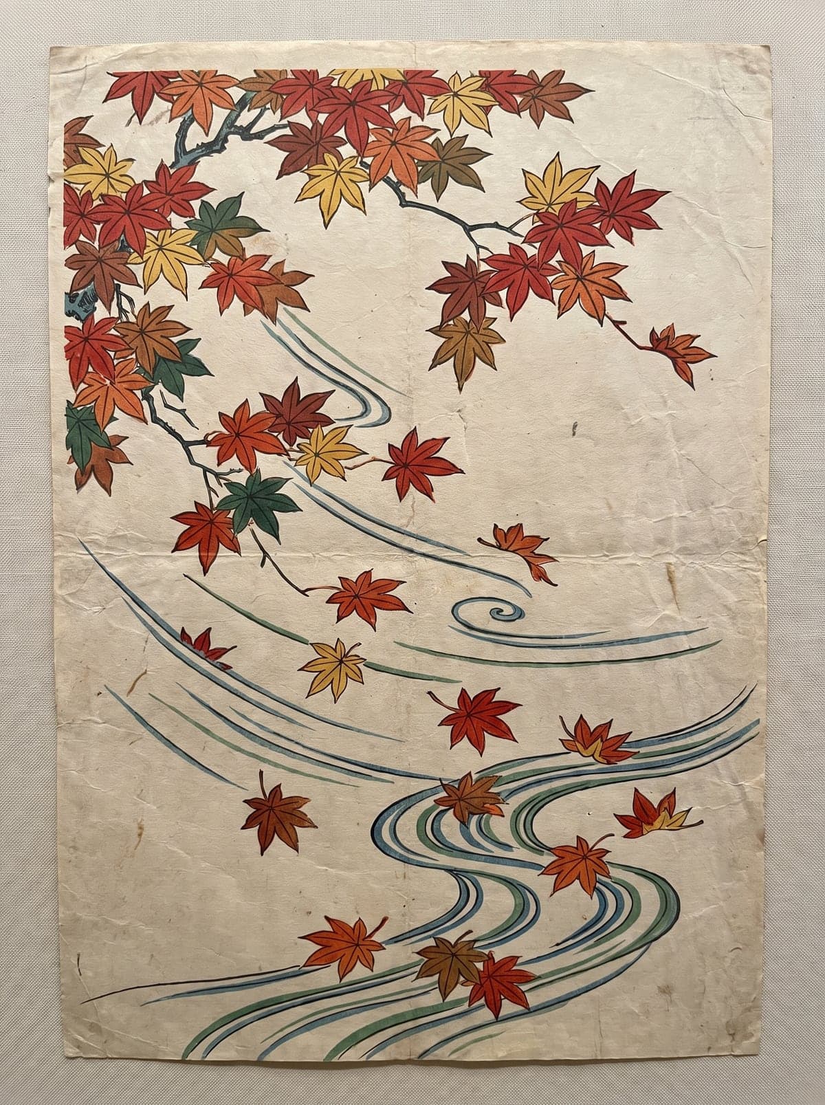 Maple Leaf (Momiji) irezumi art plate