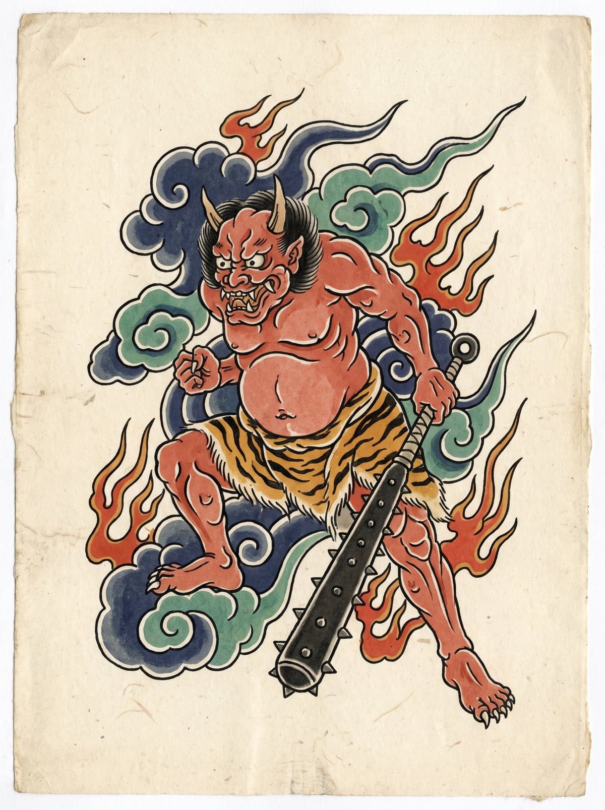 Oni Demon (Oni) irezumi art plate