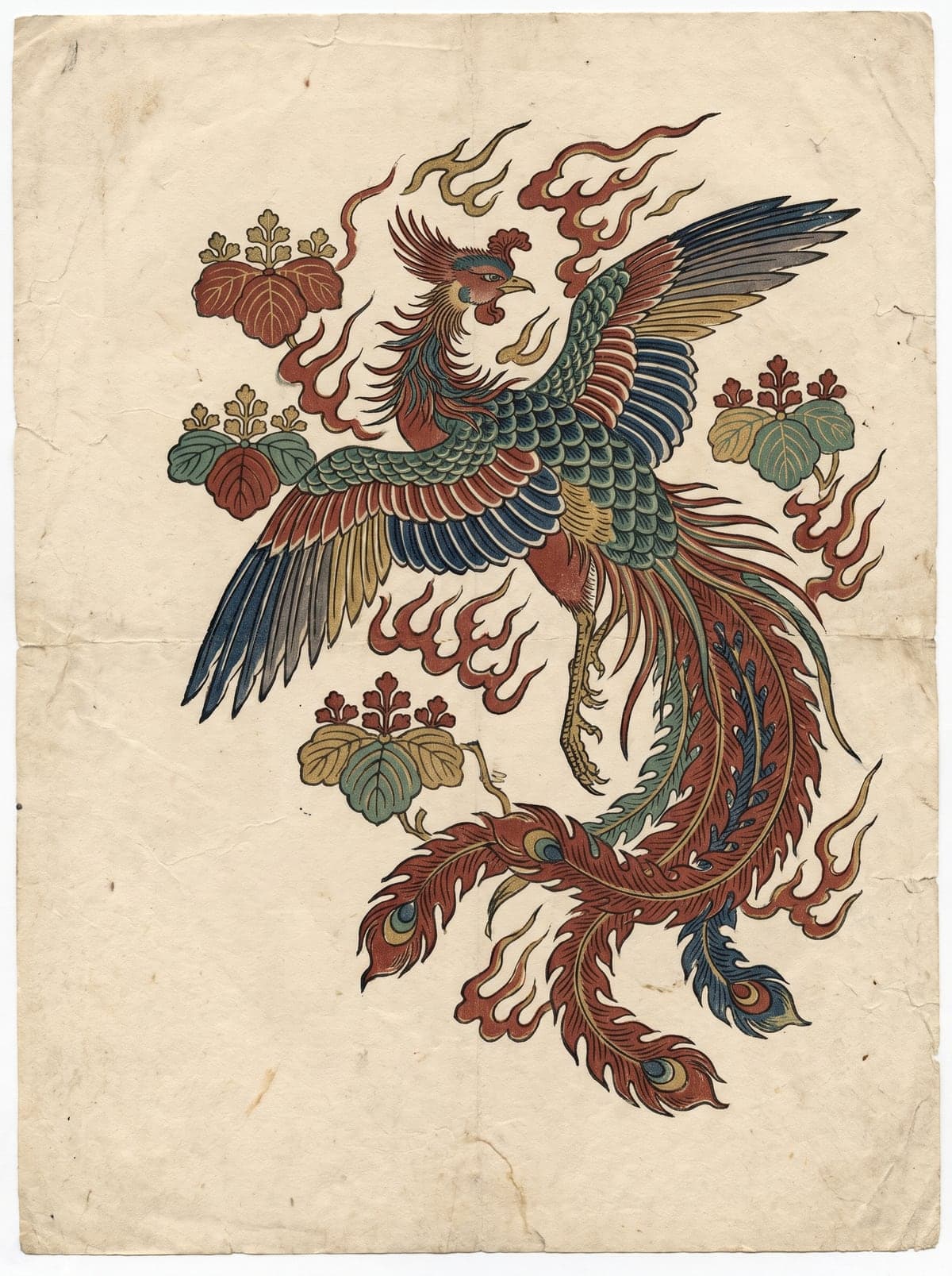 Phoenix (Hou-ou) irezumi art plate