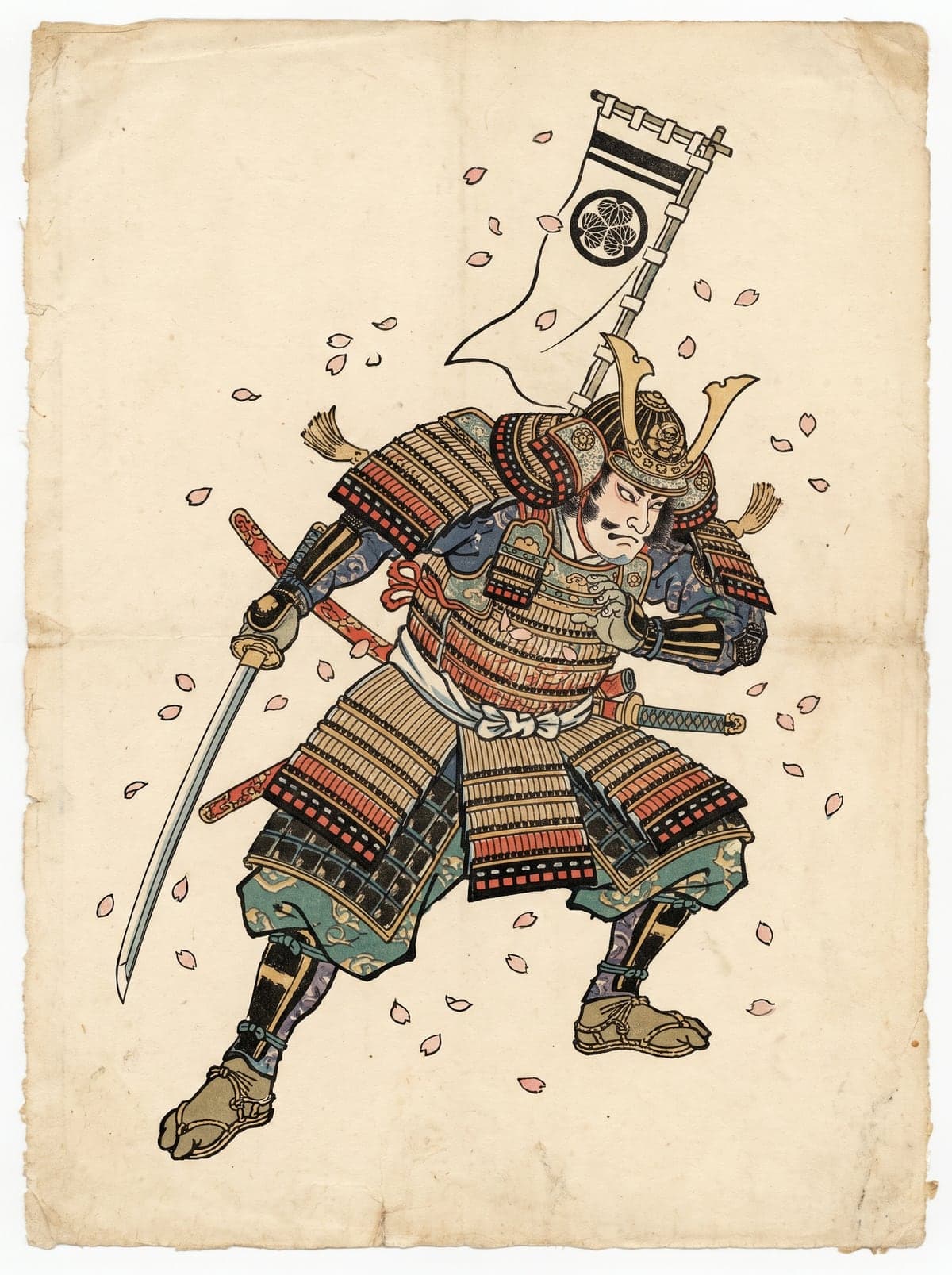 Samurai Warrior (Bushi) irezumi art plate