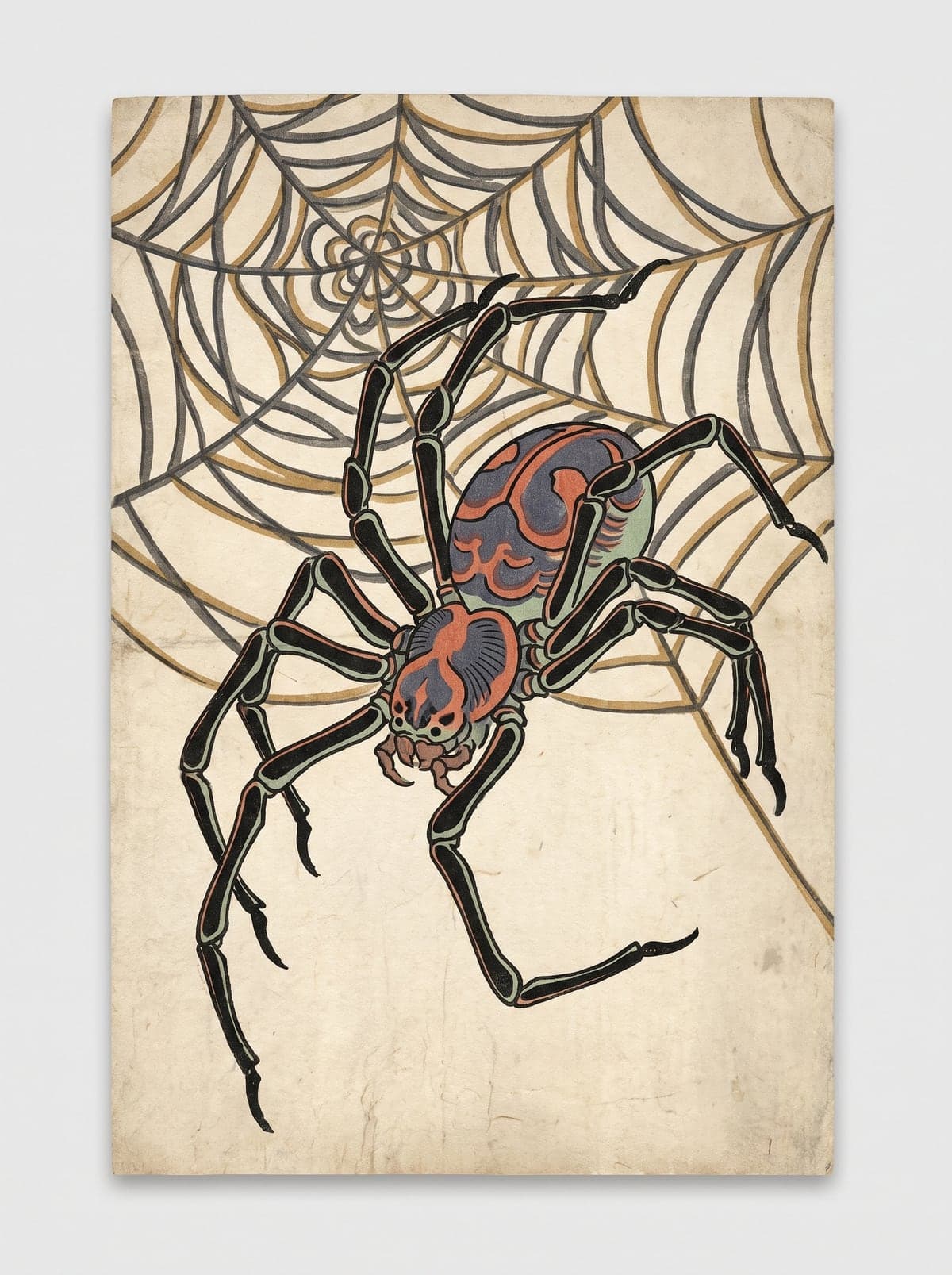 Spider (Kumo) irezumi art plate
