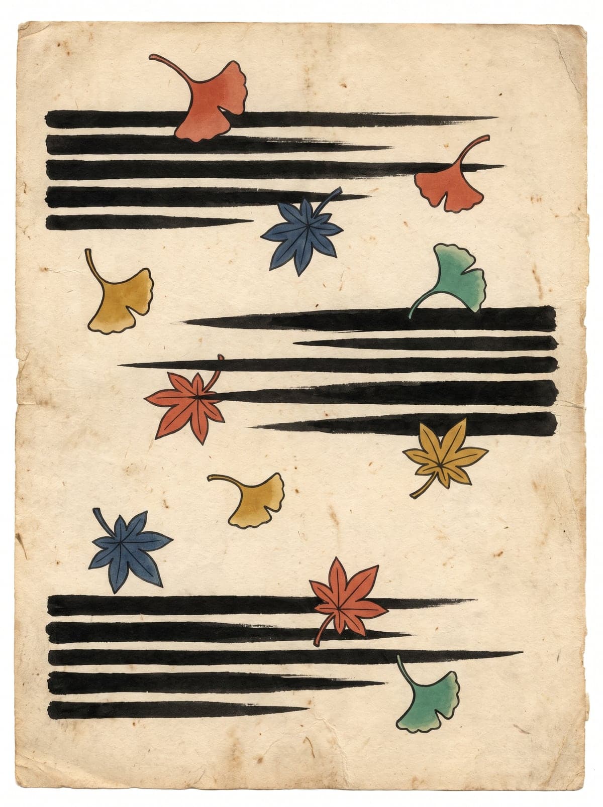 Wind Bars (Kaze) irezumi art plate