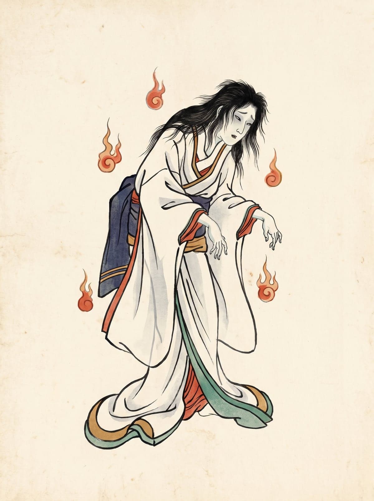 Ghost (Yūrei) irezumi art plate